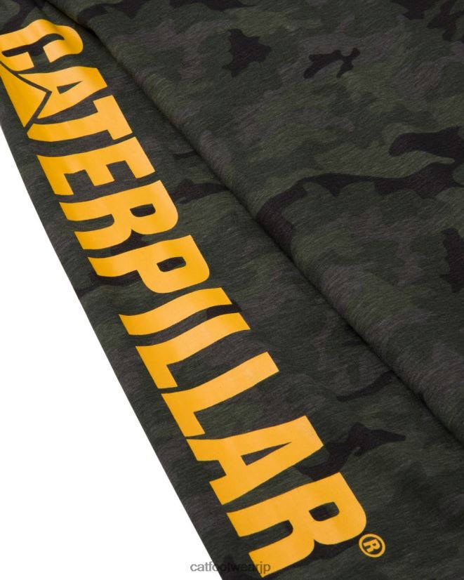 トレードマークバナー長袖Tシャツ ナイトカモ 男性 N2JB0V226 Caterpillar |トップス＆アウター